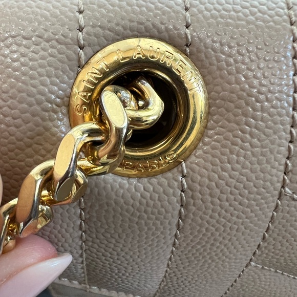 Saint Laurent Classic Monogram Envelope Satchel Mixed Matelasse Leather Large - Picture 13 of 17